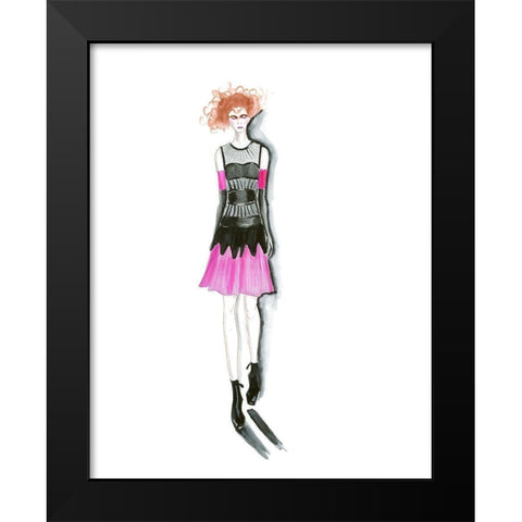 Fashion Girl II Black Modern Wood Framed Art Print by Shefranov, Olga