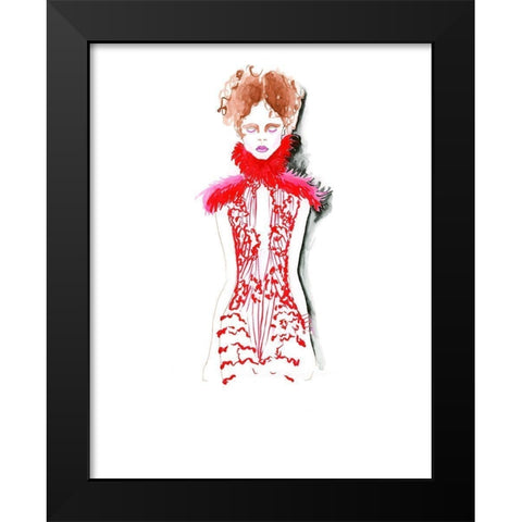 Fashion Girl III Black Modern Wood Framed Art Print by Shefranov, Olga