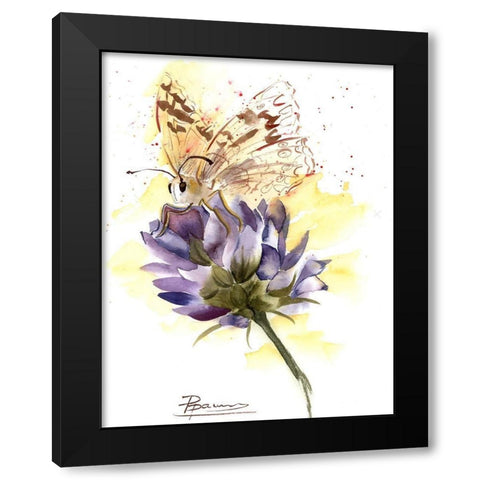 Butterfly Black Modern Wood Framed Art Print by Shefranov, Olga