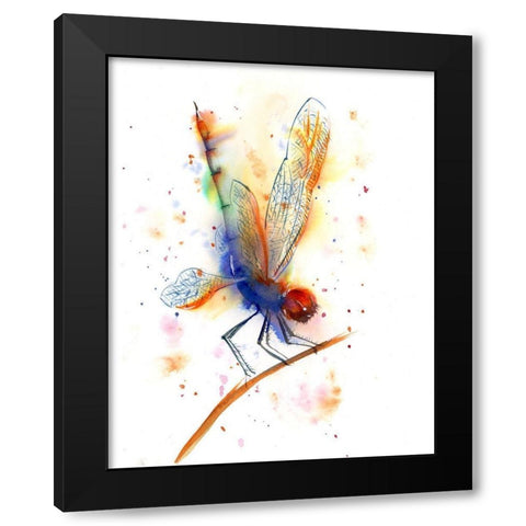 Dragonfly II Black Modern Wood Framed Art Print by Shefranov, Olga