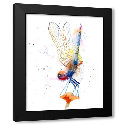 Dragonfly II Black Modern Wood Framed Art Print by Shefranov, Olga