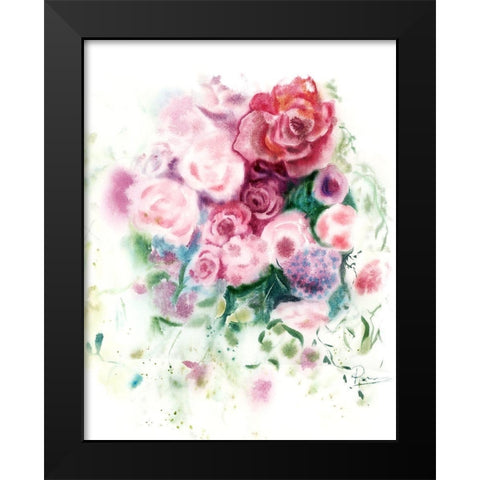 Bouquet II Black Modern Wood Framed Art Print by Shefranov, Olga