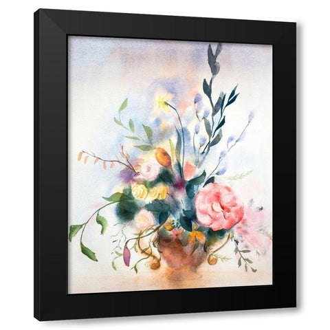 Bouquet III Black Modern Wood Framed Art Print by Shefranov, Olga