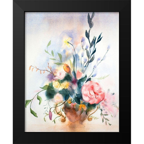 Bouquet III Black Modern Wood Framed Art Print by Shefranov, Olga
