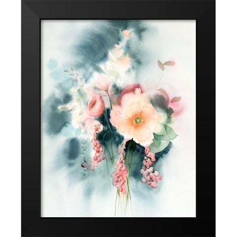 Bouquet IV Black Modern Wood Framed Art Print by Shefranov, Olga