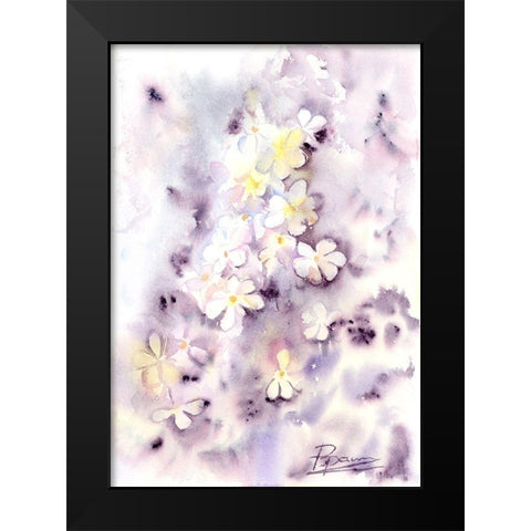 Purple Flowers III Black Modern Wood Framed Art Print by Shefranov, Olga