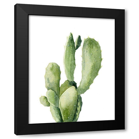 Cactus II Black Modern Wood Framed Art Print with Double Matting by Shefranov, Olga