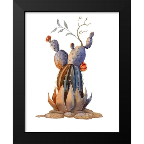 Cactus VI Black Modern Wood Framed Art Print by Shefranov, Olga
