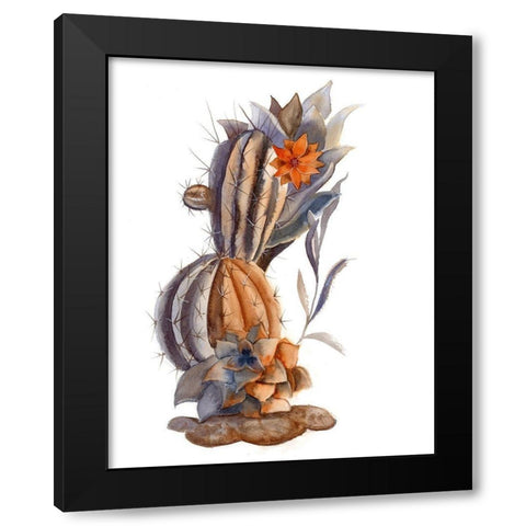 Cactus VII Black Modern Wood Framed Art Print by Shefranov, Olga