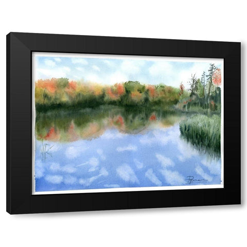 Lake Scape II Black Modern Wood Framed Art Print by Shefranov, Olga