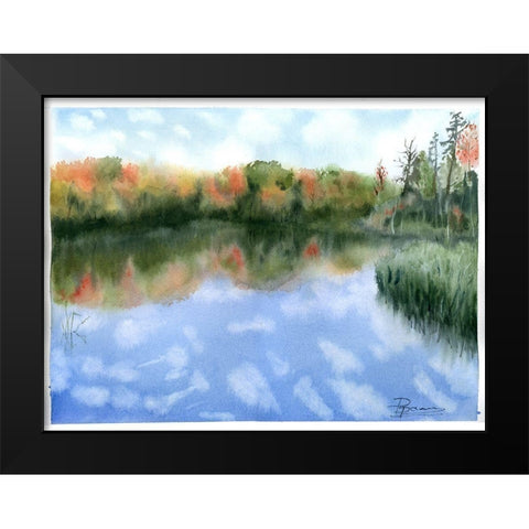 Lake Scape II Black Modern Wood Framed Art Print by Shefranov, Olga