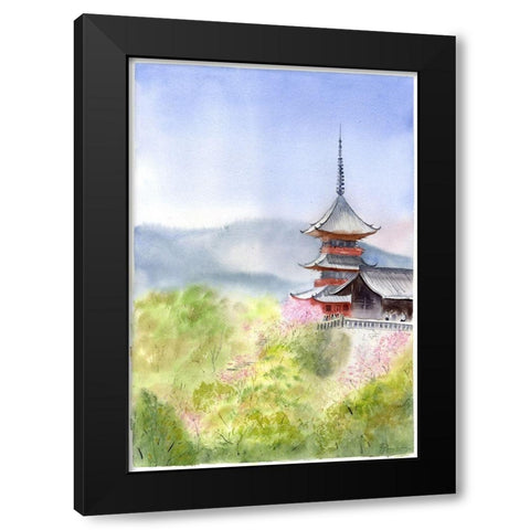 Asian Landscape I Black Modern Wood Framed Art Print by Shefranov, Olga