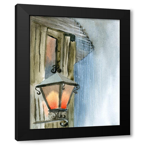Lamppost II Black Modern Wood Framed Art Print by Shefranov, Olga