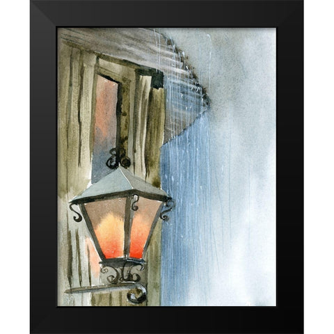 Lamppost II Black Modern Wood Framed Art Print by Shefranov, Olga
