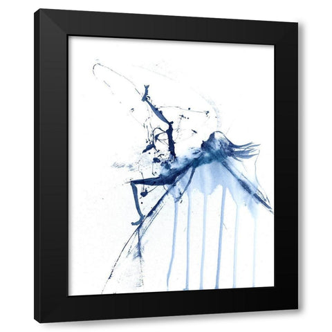 Figurative in Navy IV Black Modern Wood Framed Art Print with Double Matting by Shefranov, Olga