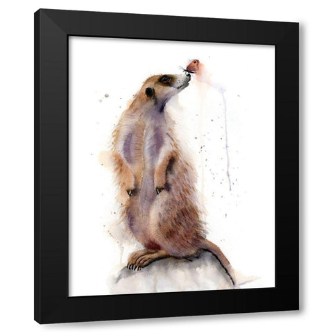 Meercat III Black Modern Wood Framed Art Print with Double Matting by Shefranov, Olga