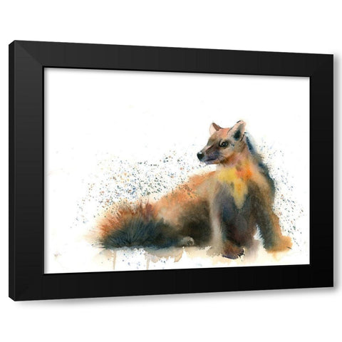 Badger Black Modern Wood Framed Art Print with Double Matting by Shefranov, Olga