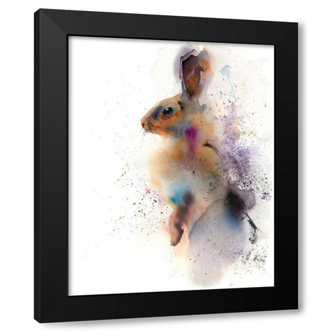 Bunny Black Modern Wood Framed Art Print with Double Matting by Shefranov, Olga
