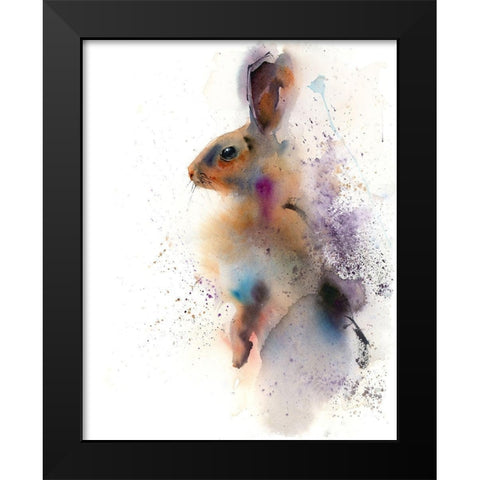 Bunny Black Modern Wood Framed Art Print by Shefranov, Olga