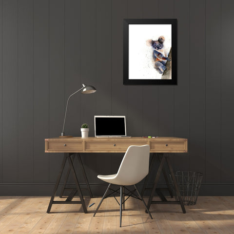 Koala Black Modern Wood Framed Art Print by Shefranov, Olga