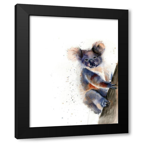 Koala Black Modern Wood Framed Art Print with Double Matting by Shefranov, Olga