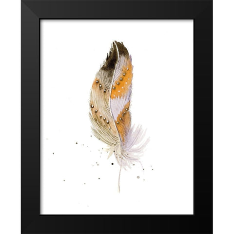 Feather II Black Modern Wood Framed Art Print by Shefranov, Olga