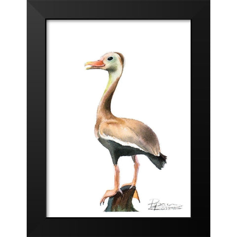 Duck Black Modern Wood Framed Art Print by Shefranov, Olga