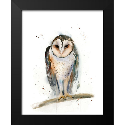 Owl II Black Modern Wood Framed Art Print by Shefranov, Olga