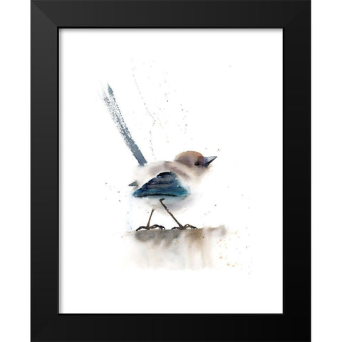 Perched Bird V Black Modern Wood Framed Art Print by Shefranov, Olga
