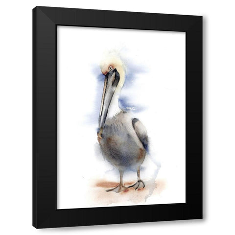 Pelican II Black Modern Wood Framed Art Print with Double Matting by Shefranov, Olga
