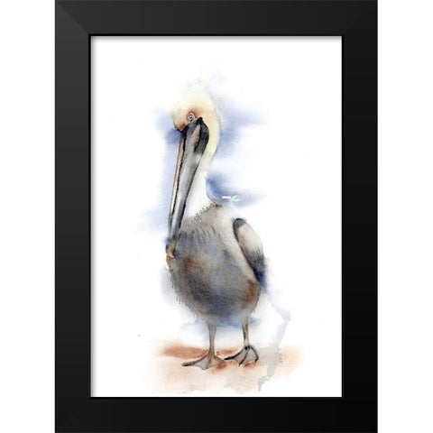 Pelican II Black Modern Wood Framed Art Print by Shefranov, Olga
