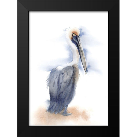 Pelican III Black Modern Wood Framed Art Print by Shefranov, Olga