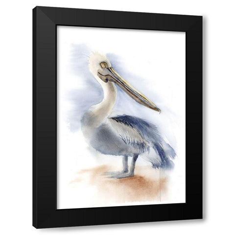 Pelican IV Black Modern Wood Framed Art Print by Shefranov, Olga