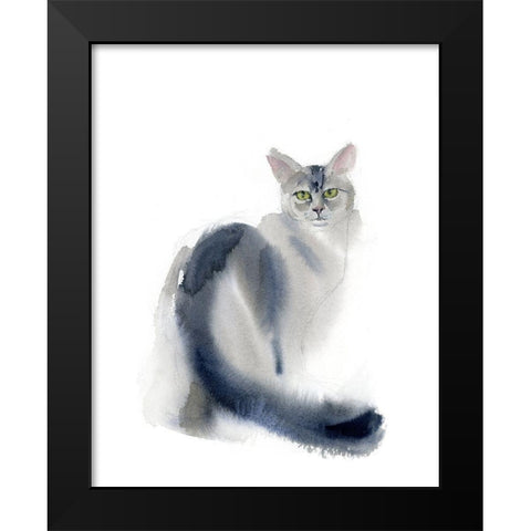 Green Eyes II Black Modern Wood Framed Art Print by Shefranov, Olga