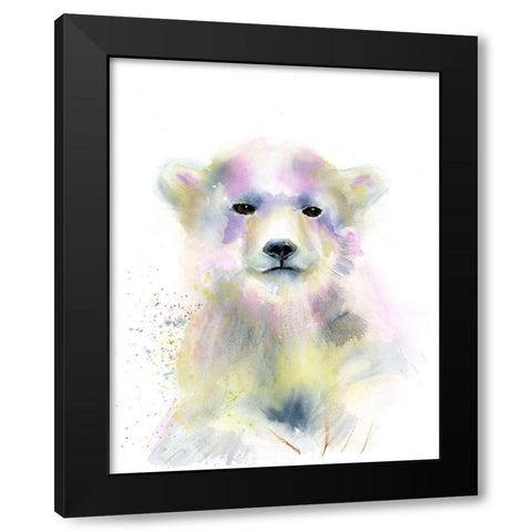 Bear Cub Black Modern Wood Framed Art Print by Shefranov, Olga