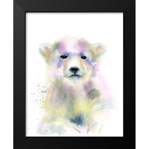 Bear Cub Black Modern Wood Framed Art Print by Shefranov, Olga