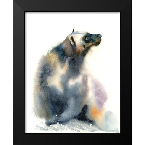 Cold Shoulder Black Modern Wood Framed Art Print by Shefranov, Olga