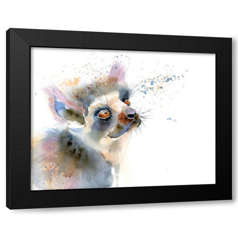 Amber Eyes Black Modern Wood Framed Art Print by Shefranov, Olga