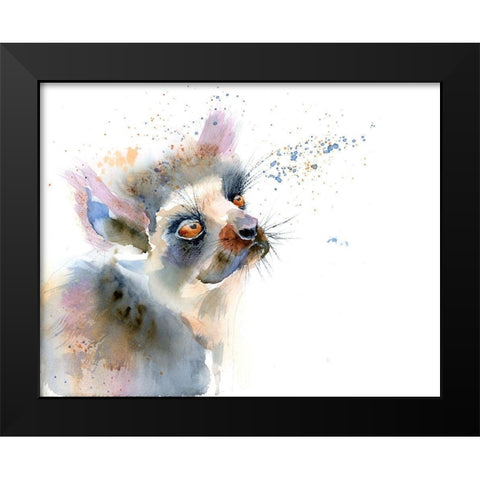 Amber Eyes Black Modern Wood Framed Art Print by Shefranov, Olga
