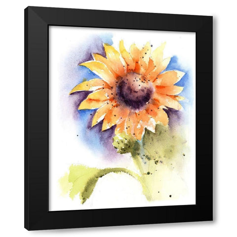 Sunflower I Black Modern Wood Framed Art Print with Double Matting by Shefranov, Olga