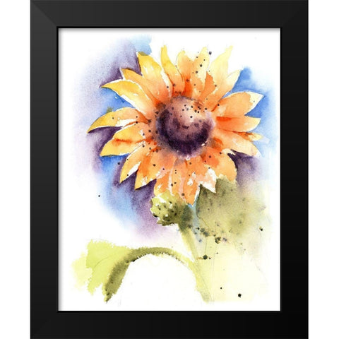 Sunflower I Black Modern Wood Framed Art Print by Shefranov, Olga