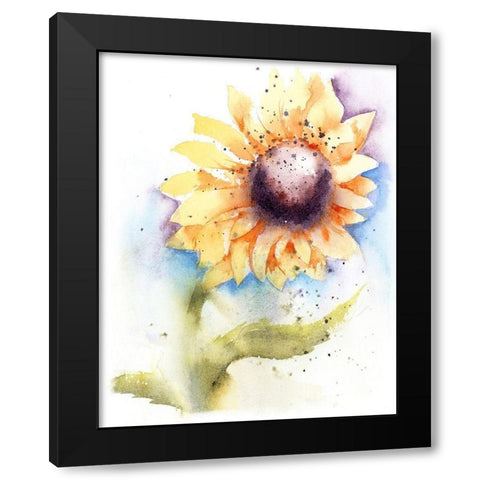 Sunflower II Black Modern Wood Framed Art Print by Shefranov, Olga