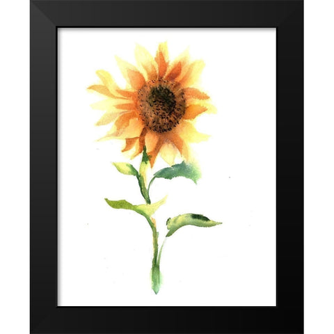 Sunflower III Black Modern Wood Framed Art Print by Shefranov, Olga
