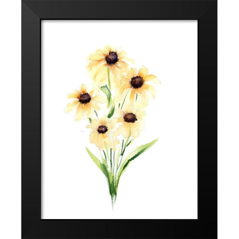 Daisy Black Modern Wood Framed Art Print by Shefranov, Olga