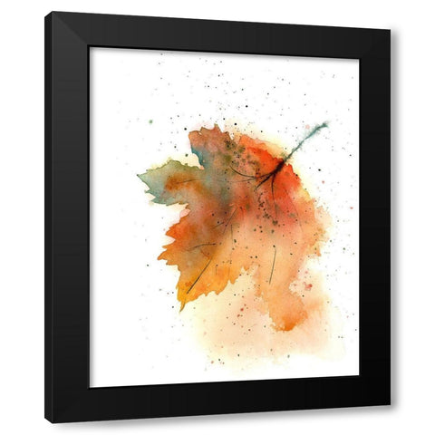 Fall Leaves II Black Modern Wood Framed Art Print by Shefranov, Olga