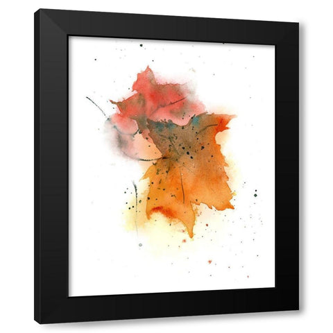 Fall Leaves IV Black Modern Wood Framed Art Print by Shefranov, Olga
