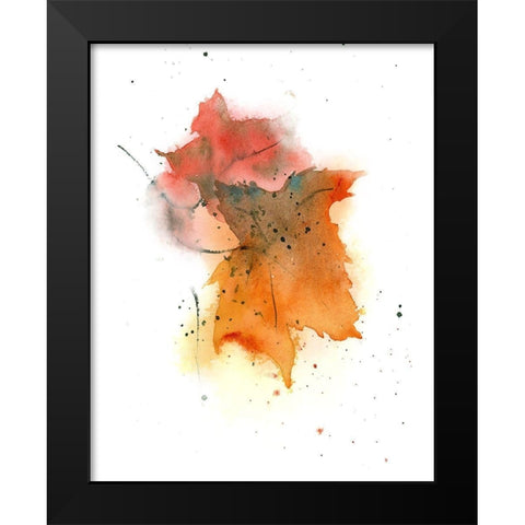 Fall Leaves IV Black Modern Wood Framed Art Print by Shefranov, Olga