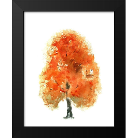 Fall Tree I Black Modern Wood Framed Art Print by Shefranov, Olga