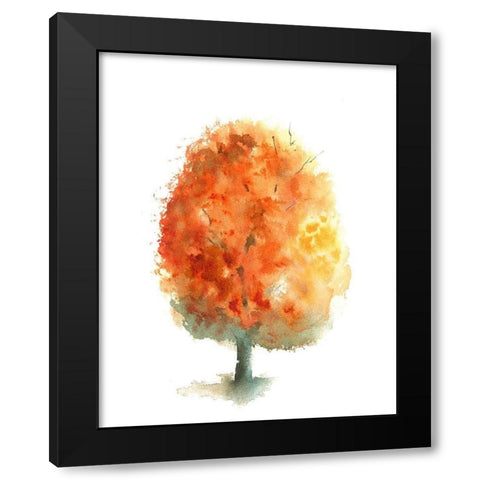 Fall Tree II Black Modern Wood Framed Art Print by Shefranov, Olga