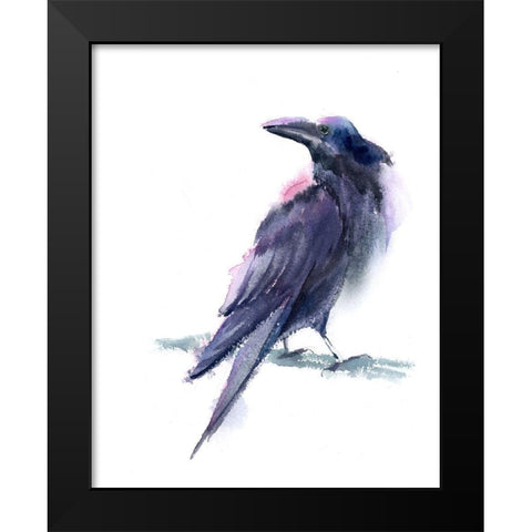 Crow II Black Modern Wood Framed Art Print by Shefranov, Olga